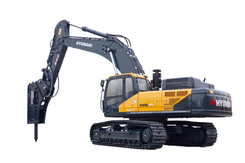 HYUNDAI 495L VS excavator with breaker